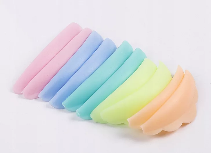 Silikonowe wałki płatki do liftingu rzęs 5 par kolorowe