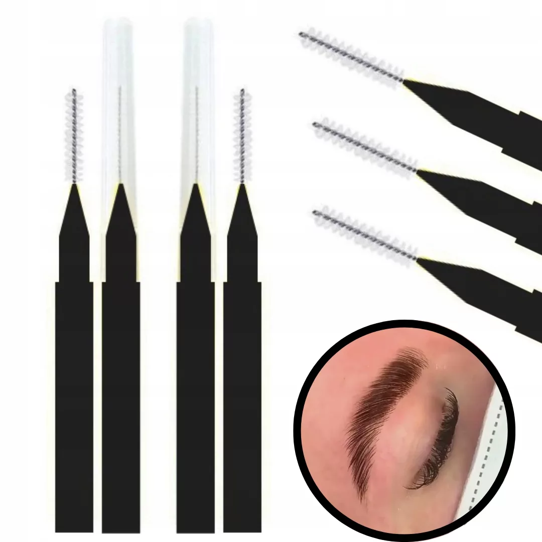 NANO SZCZOTECZKI DO LAMINACJI BRWI 4X CZARNE