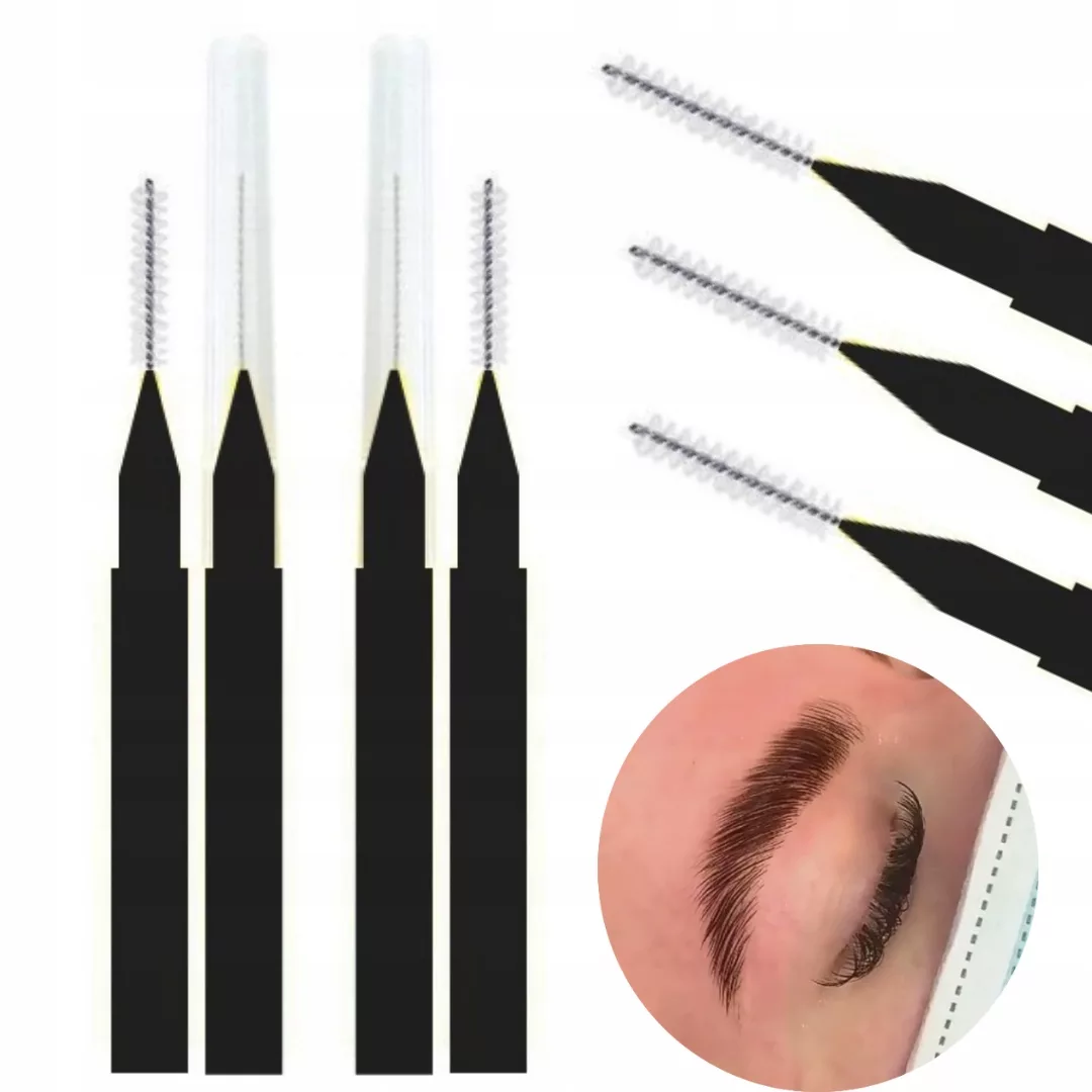 NANO SZCZOTECZKI DO LAMINACJI BRWI 4X CZARNE