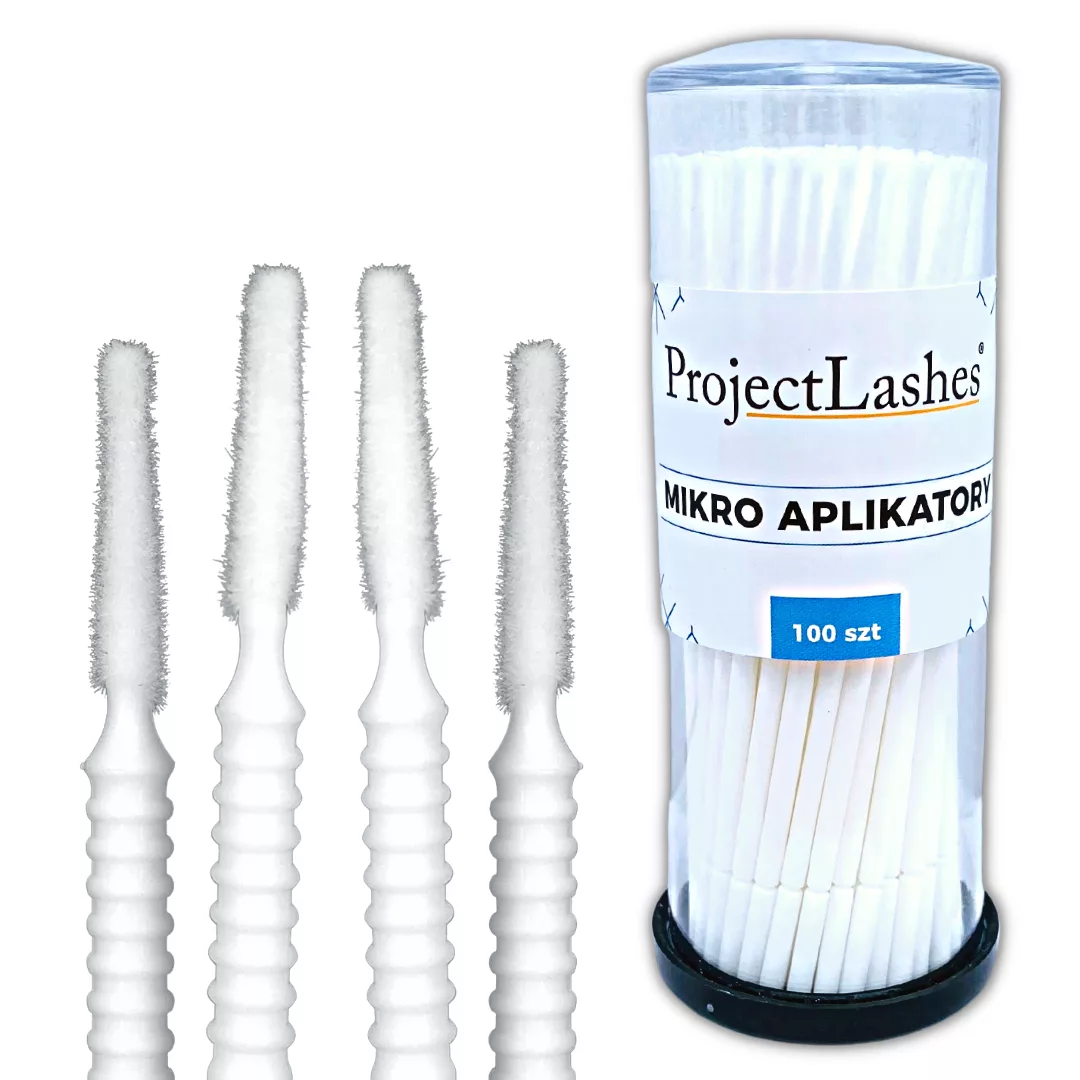 MIKRO APLIKATORY CYLINDRYCZNE DO RZĘS TUBA 100SZT