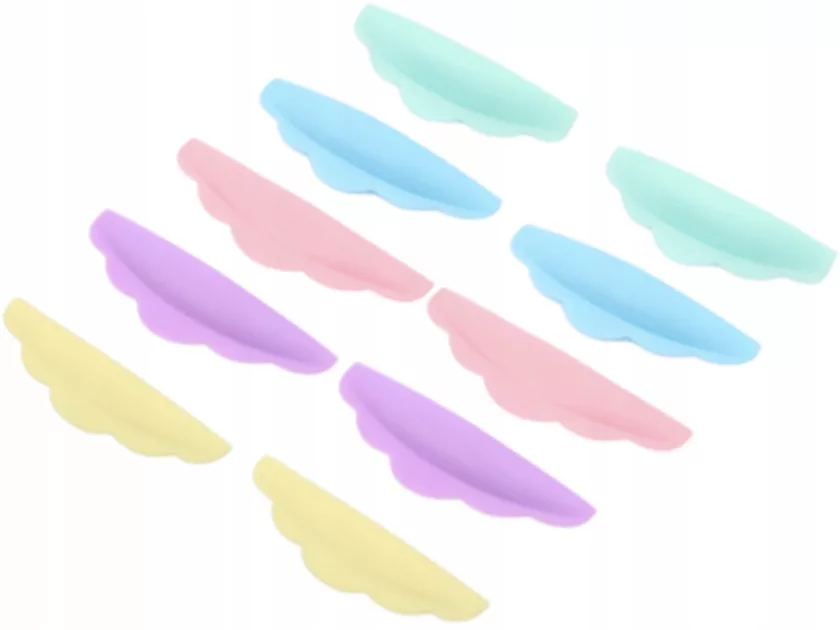 Silikonowe wałki płatki do liftingu rzęs 5 par kolorowe