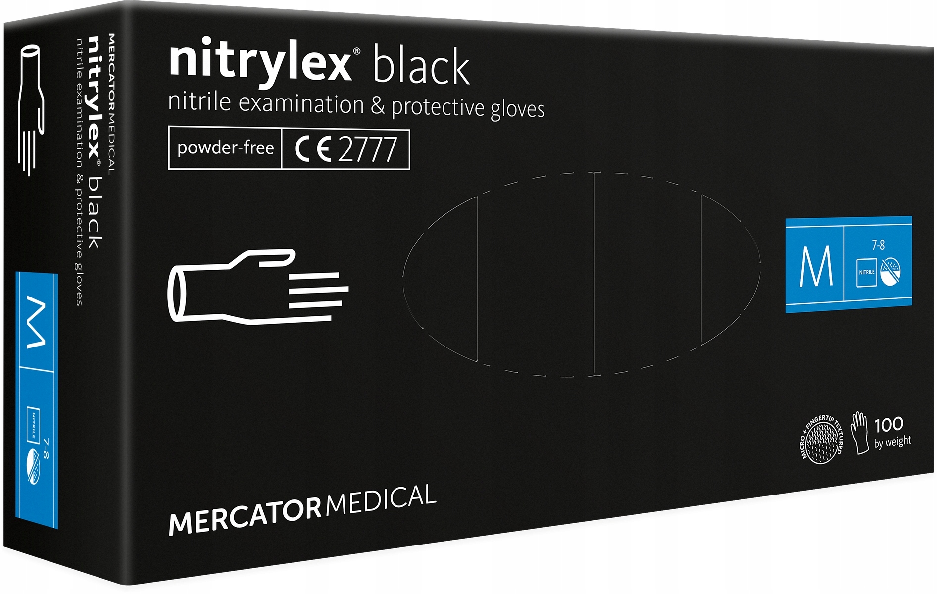 100x Rękawice RĘKAWICZKI nitrylowe NITRYLEX M