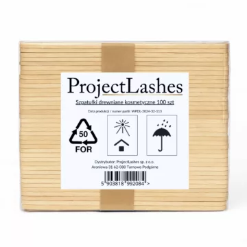 100x Szpatułki patyczki drewniane do wosku i depilacji WĄSKIE