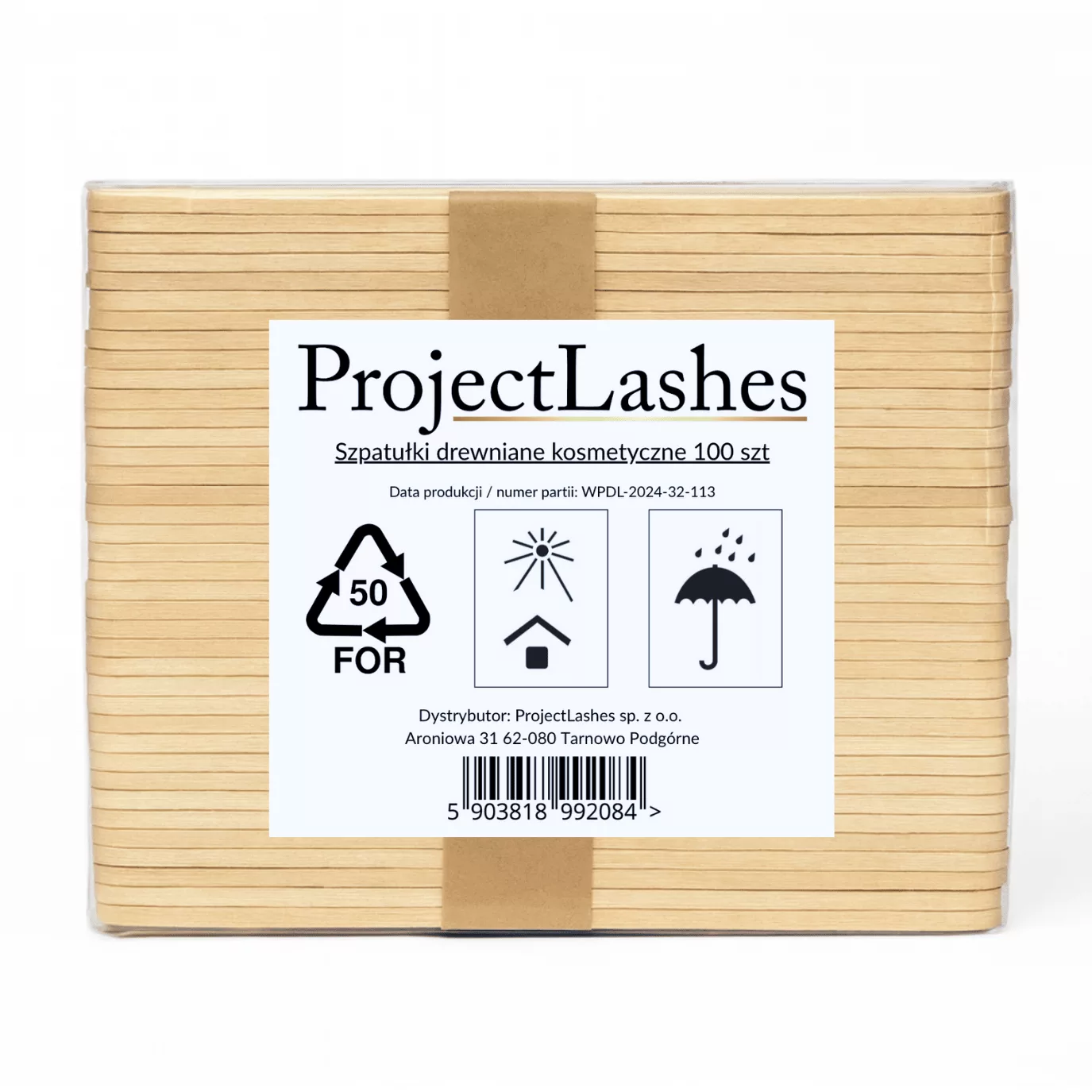 100x Szpatułki patyczki drewniane do wosku i depilacji WĄSKIE