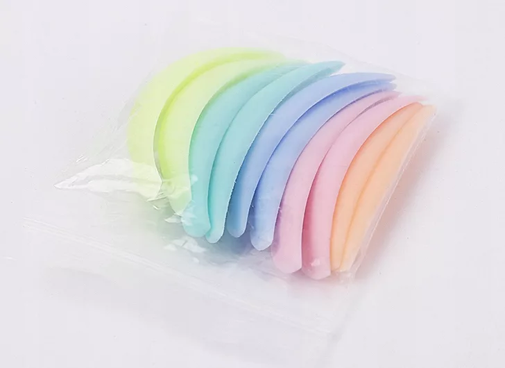 Silikonowe wałki płatki do liftingu rzęs 5 par kolorowe