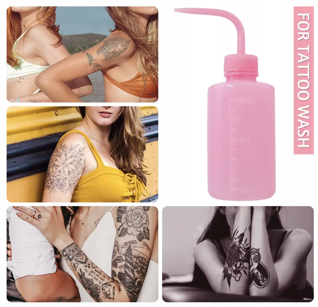 BUTELKA TRYSKAWKA 250ml DO MYCIA RZĘS RÓŻOWA