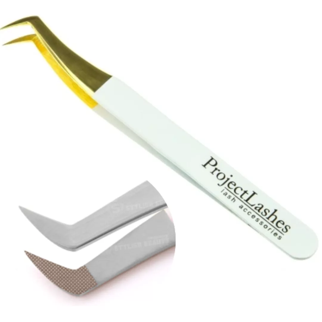 Pęseta do rzęs ProjectLashes Swan VANILLA Złota