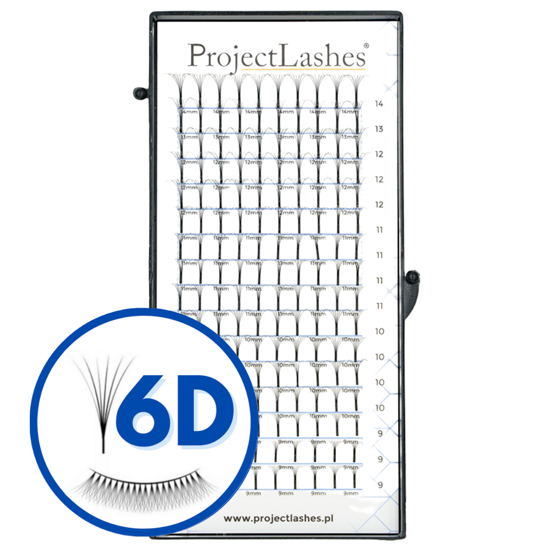 GOTOWE KĘPKI RZĘSY ProjectLashes D 0,07 MIX 6D