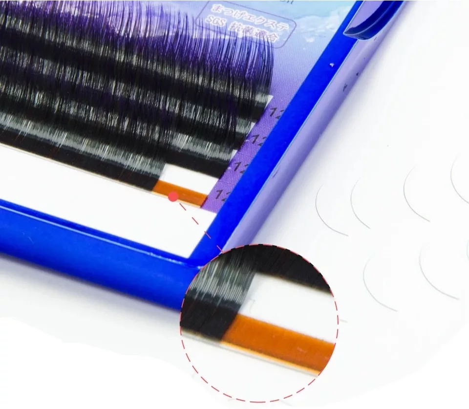 Rzęsy Nagaraku OMBRE kolorowe końcówki D 0,07 12mm