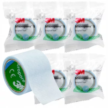 Taśma Micropore S 2,5cm x 1,3m silikonowa 100 szt.