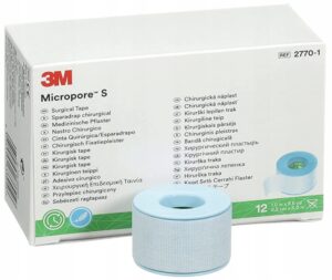 Taśma Micropore S 2,5cm x 5m silikonowa 12 szt.