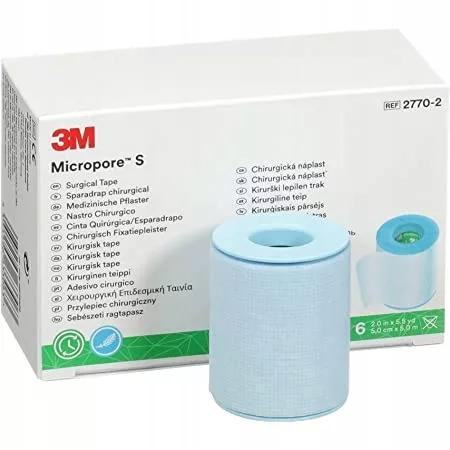 Taśma Micropore S 2,5cm x 1,3m silikonowa 100 szt.