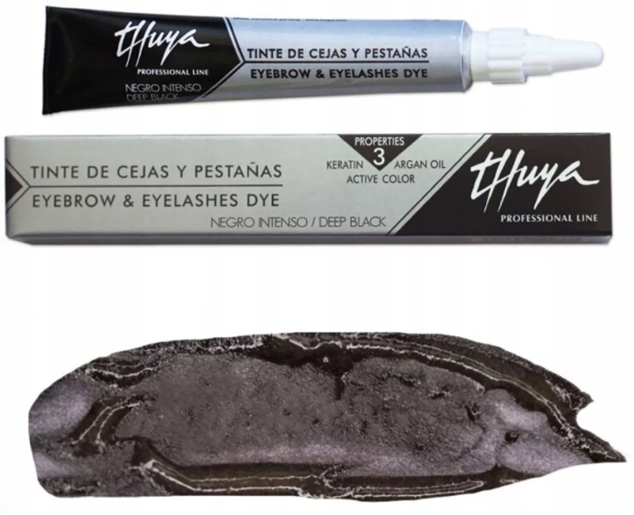 Henna THUYA do brwi i rzęs CZARNA deep black farbka