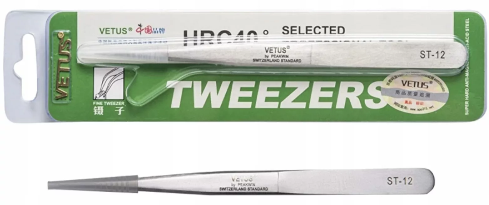 Pęseta PRO do przedłużania rzęs VETUS ST-15