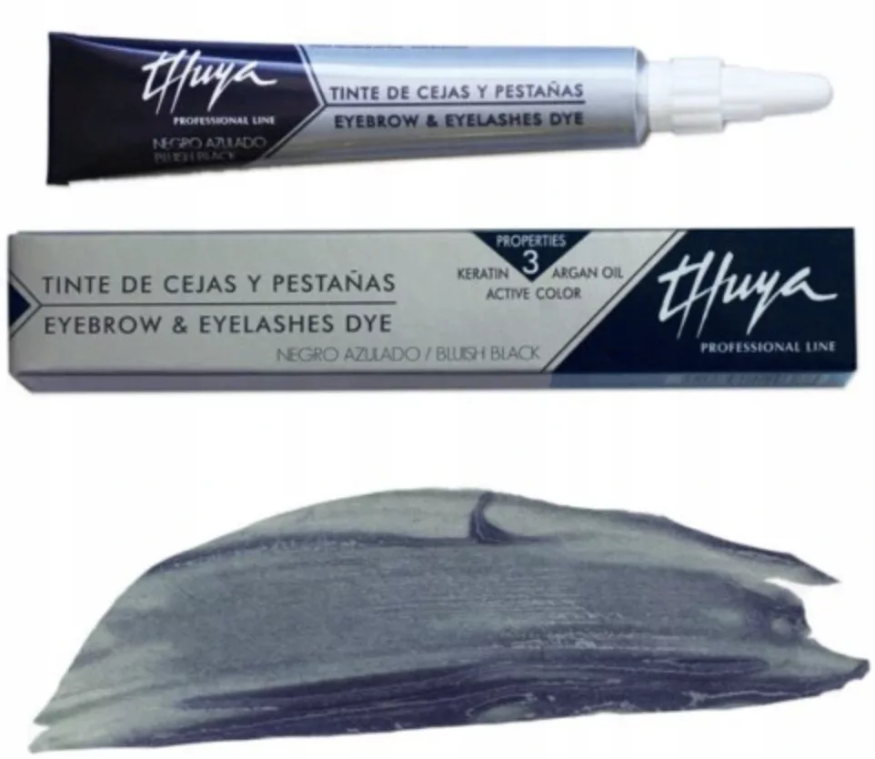 Henna THUYA do brwi i rzęs CZARNA deep black farbka