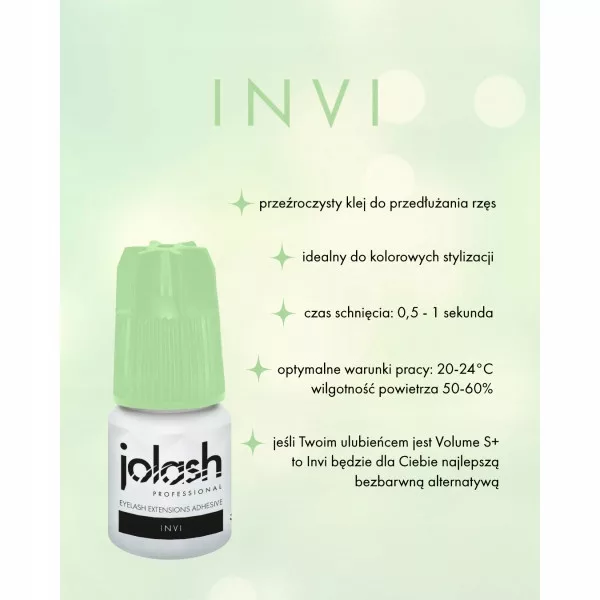 Klej do rzęs INVI JoLash 3g bezbarwny + GRATIS