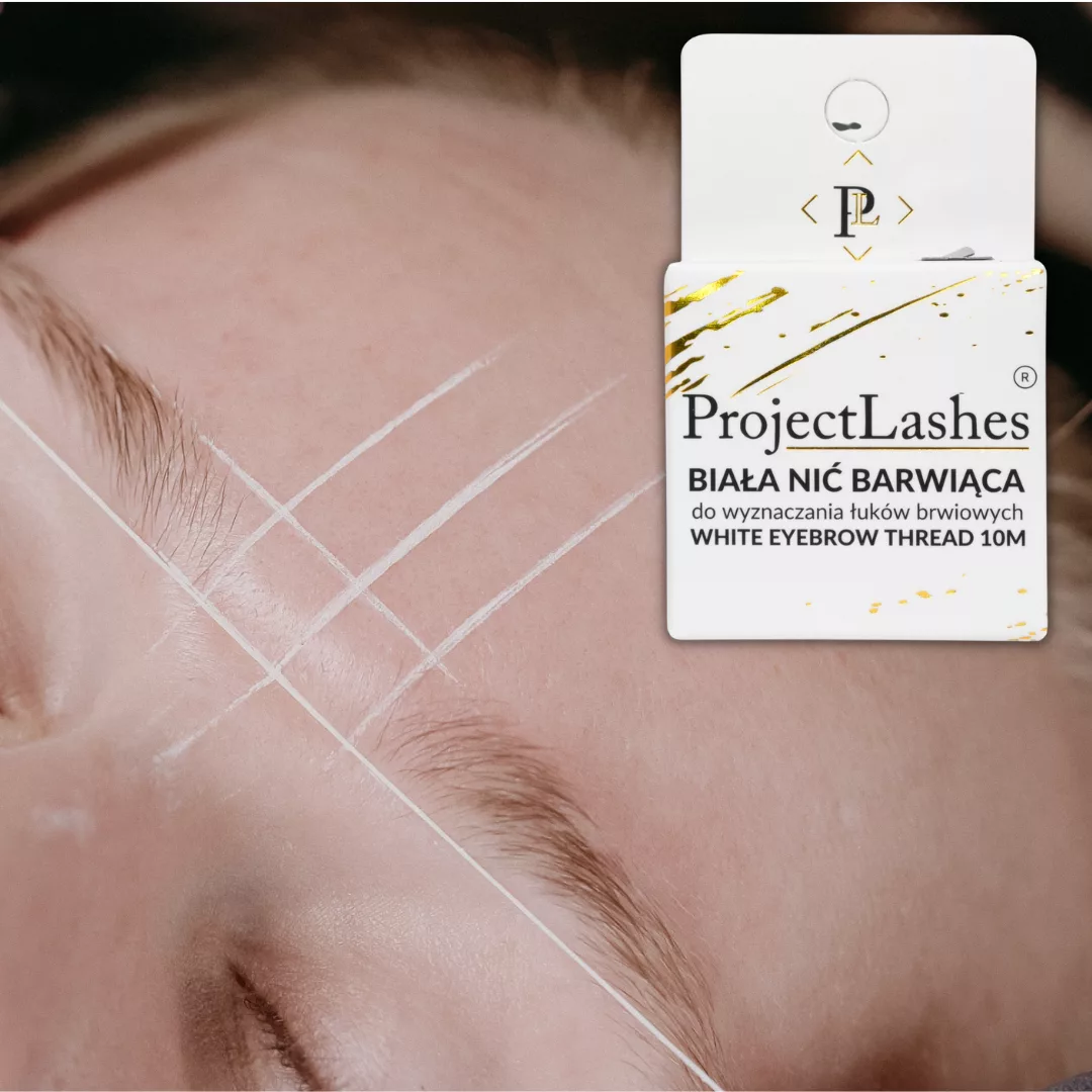 Nić Barwiąca BIAŁA do konturowania geometrii brwi