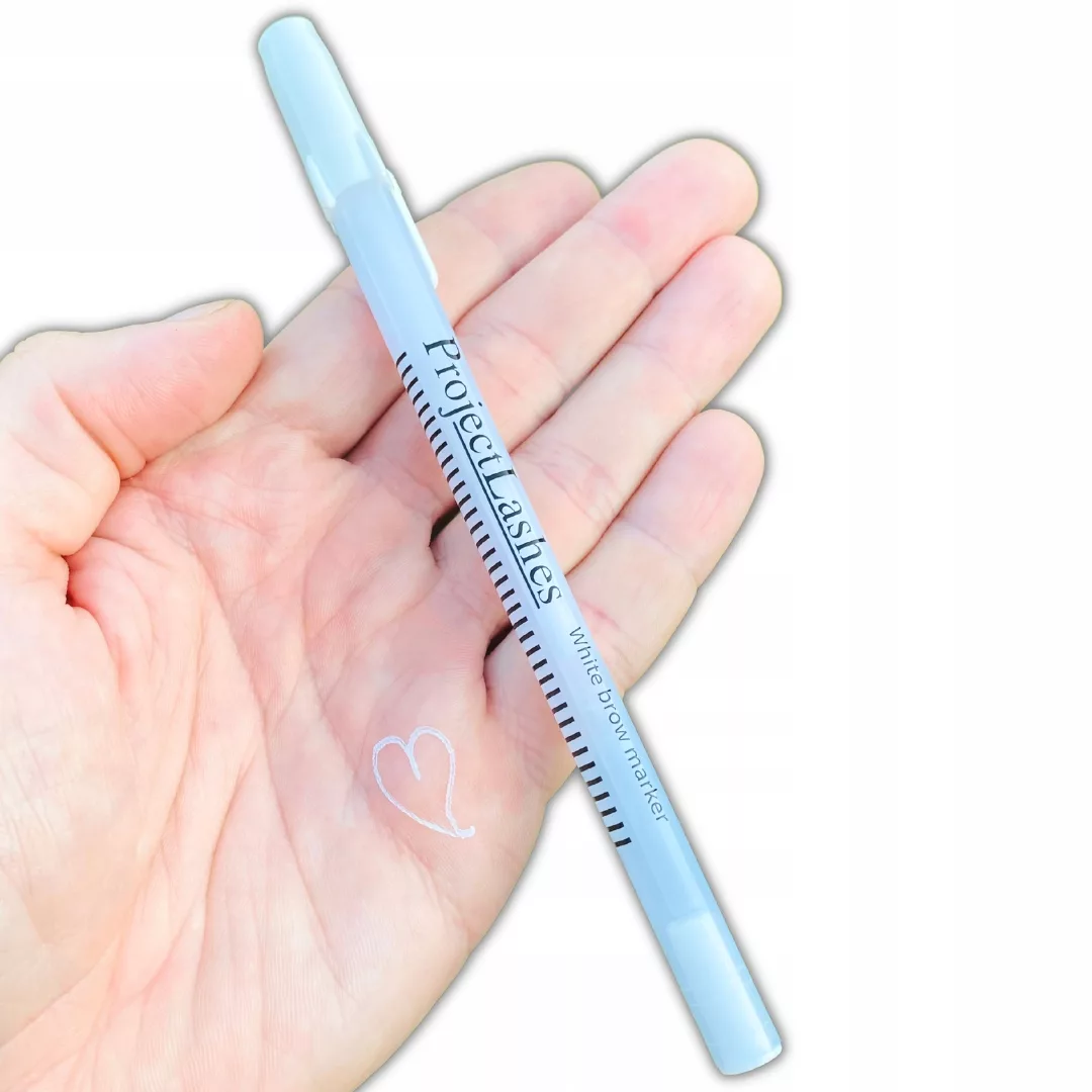 Biały pisak do konturowania i geometrii brwi PEN