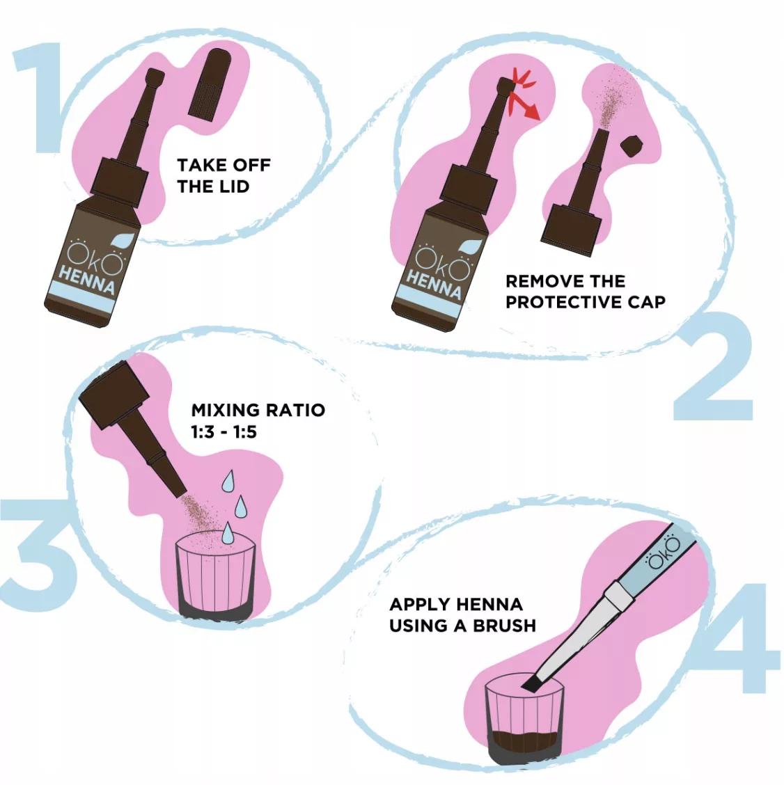 Henna pudrowa do brwi OkO #02 Brown 10g