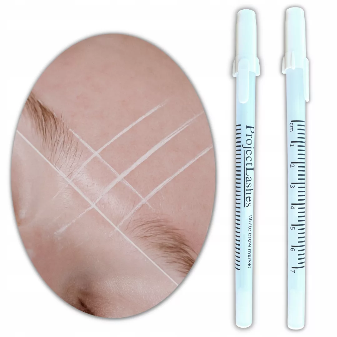 Biały pisak do konturowania i geometrii brwi PEN