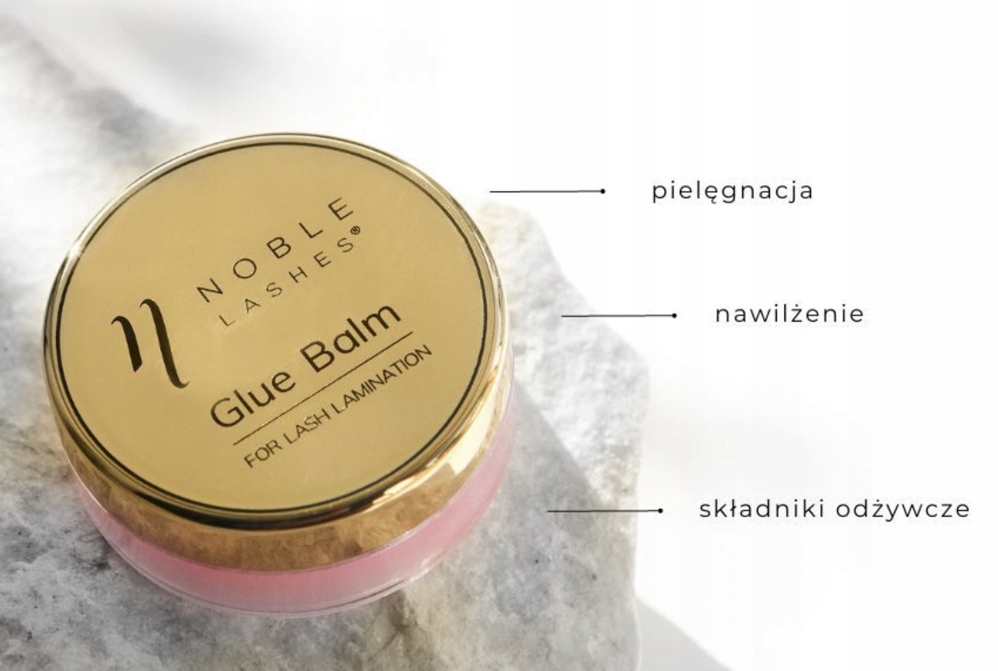 Glue Balm – Balsam do laminacji rzęs klej bez kleju Noble Lashes 20g