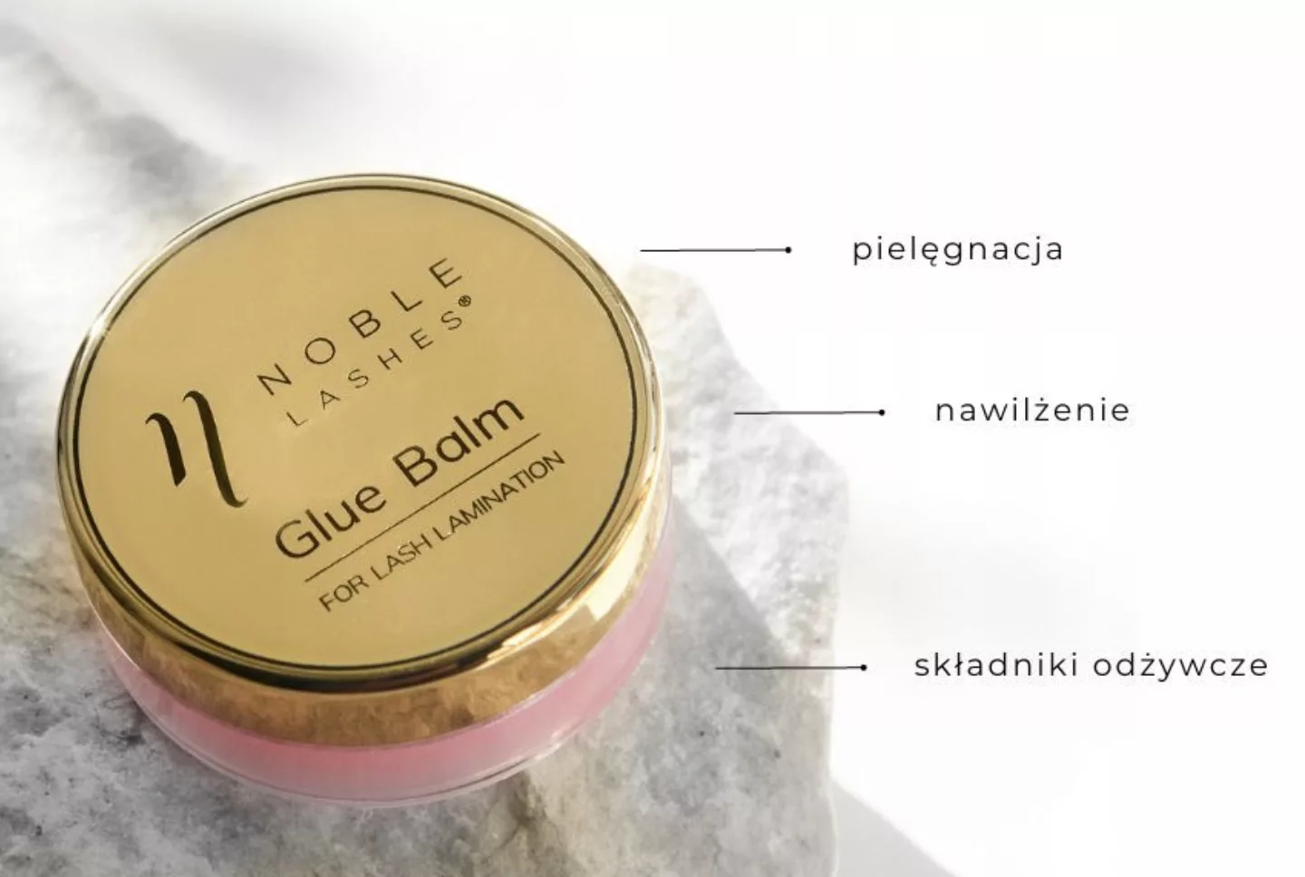 Glue Balm – Balsam do laminacji rzęs klej bez kleju Noble Lashes 20g