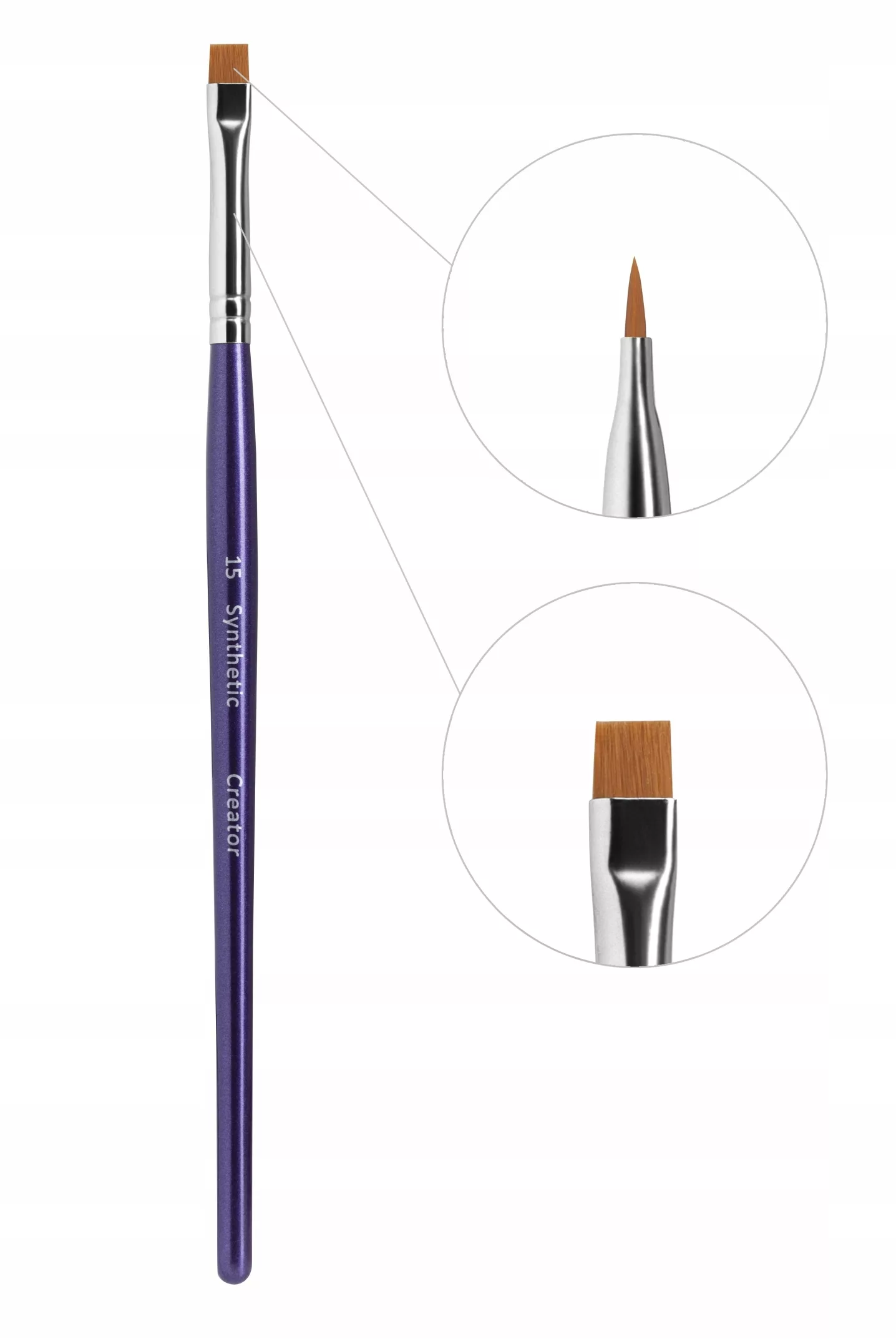 Pędzel do stylizacji brwi Synthetic Creator nr 25 prosty