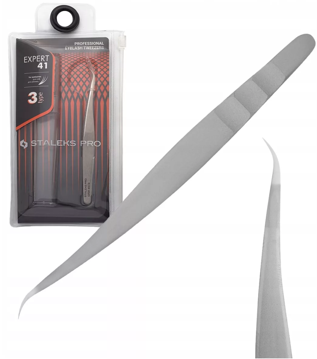 Pęseta do przedłużania rzęs STALEKS TE-41/8 precyzyjna