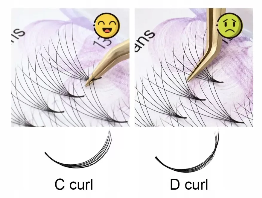 Rzęsy NAGARAKU gotowe KĘPKI C 0,07 MIX 6D 320 szt do przedłużania rzęs