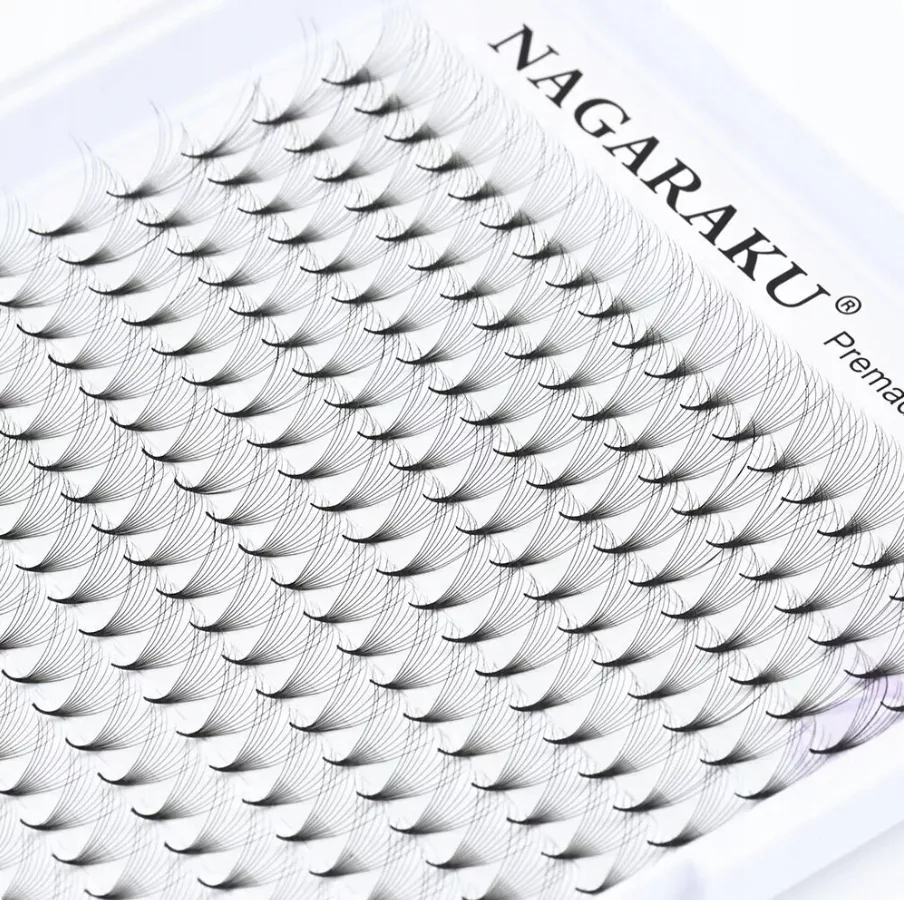 Rzęsy NAGARAKU gotowe KĘPKI C 0,07 MIX 6D 320 szt do przedłużania rzęs