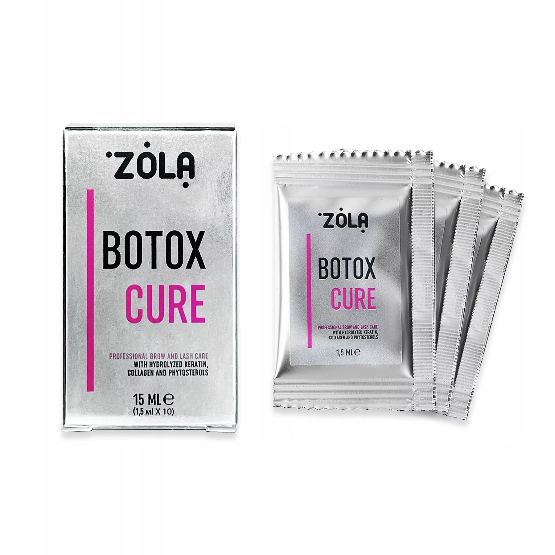 Zola Cure 10 x 1,5 ml odżywka do brwi i rzęs z keratyną kolagenem