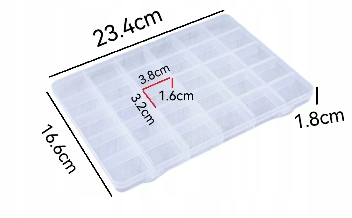 Pudełko kosmetyczne 23,4×16,6×1,8 cm organizer na narzędzia przybory