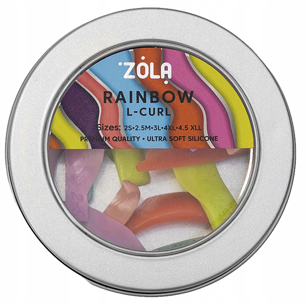Formy silikonowe do laminacji rzęs round curl pink & green wałeczki Zola