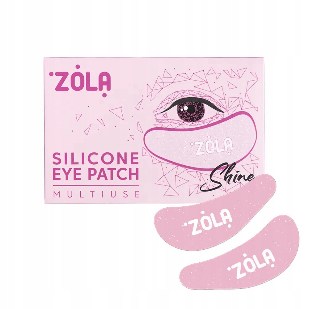 Wielorazowe silikonowe płatki pod oczy ZOLA jasny róż