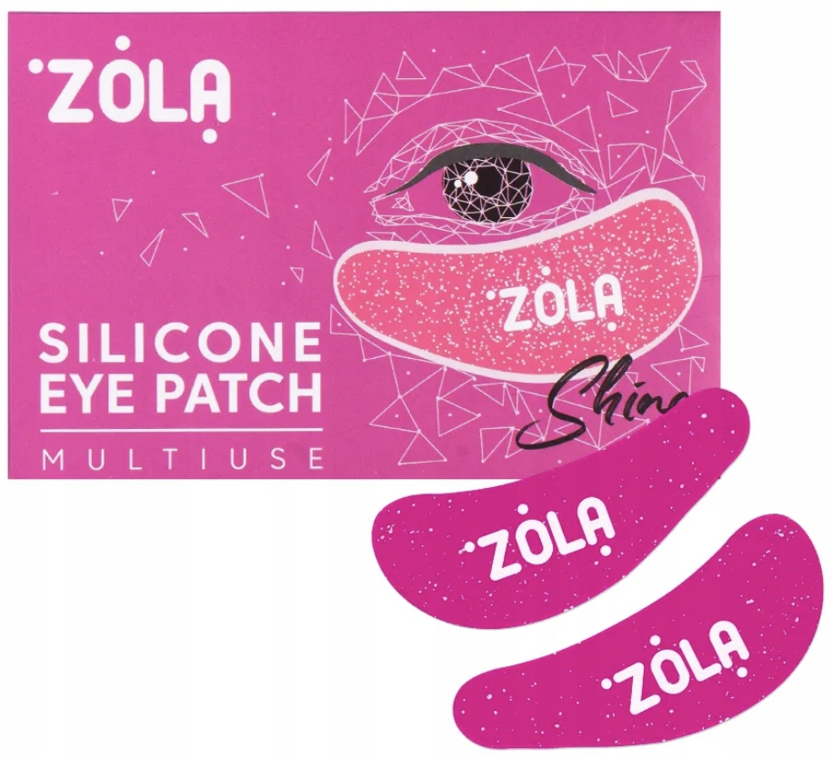 Wielorazowe silikonowe płatki pod oczy ZOLA jasny róż