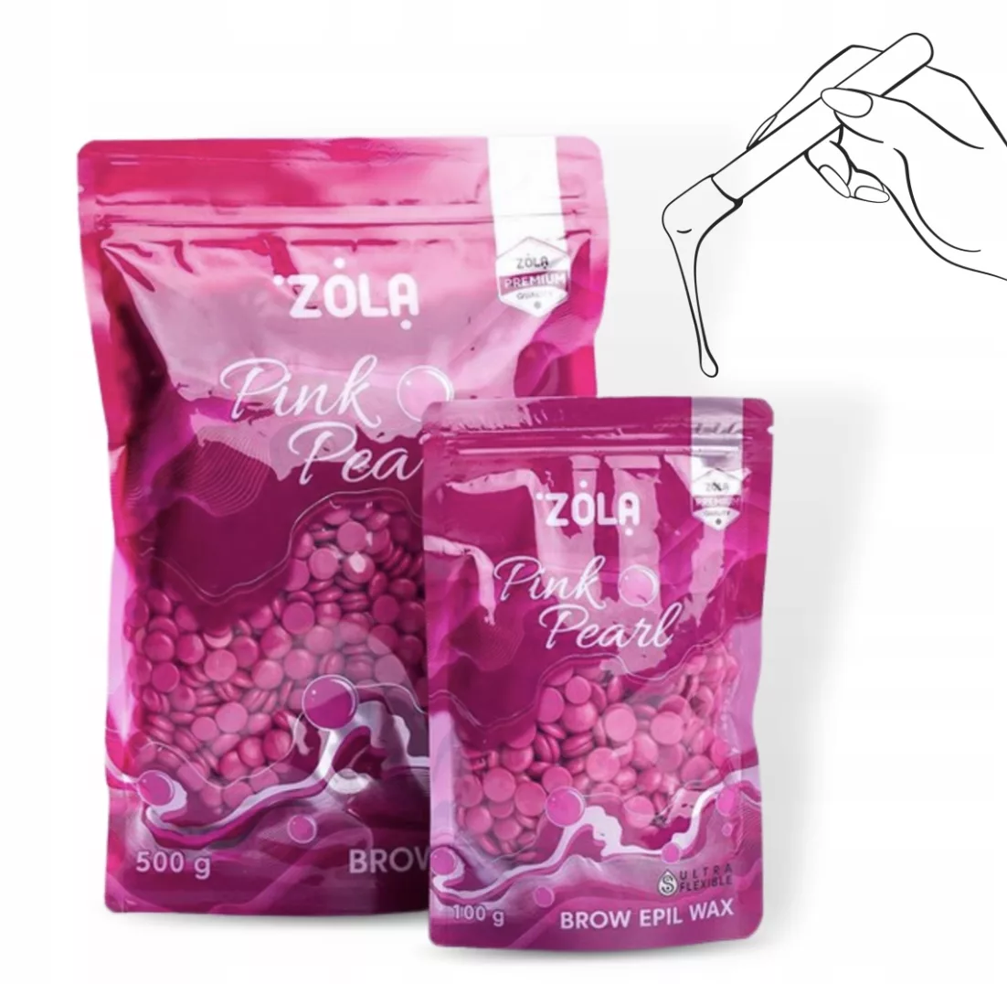 Wosk do depilacji bez paskowy BROW EPIL WAX pink pearl Zola 500g