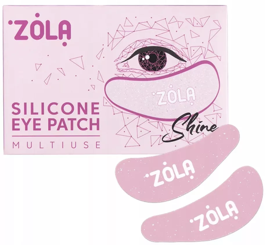 Wielorazowe silikonowe płatki pod oczy ZOLA jasny róż