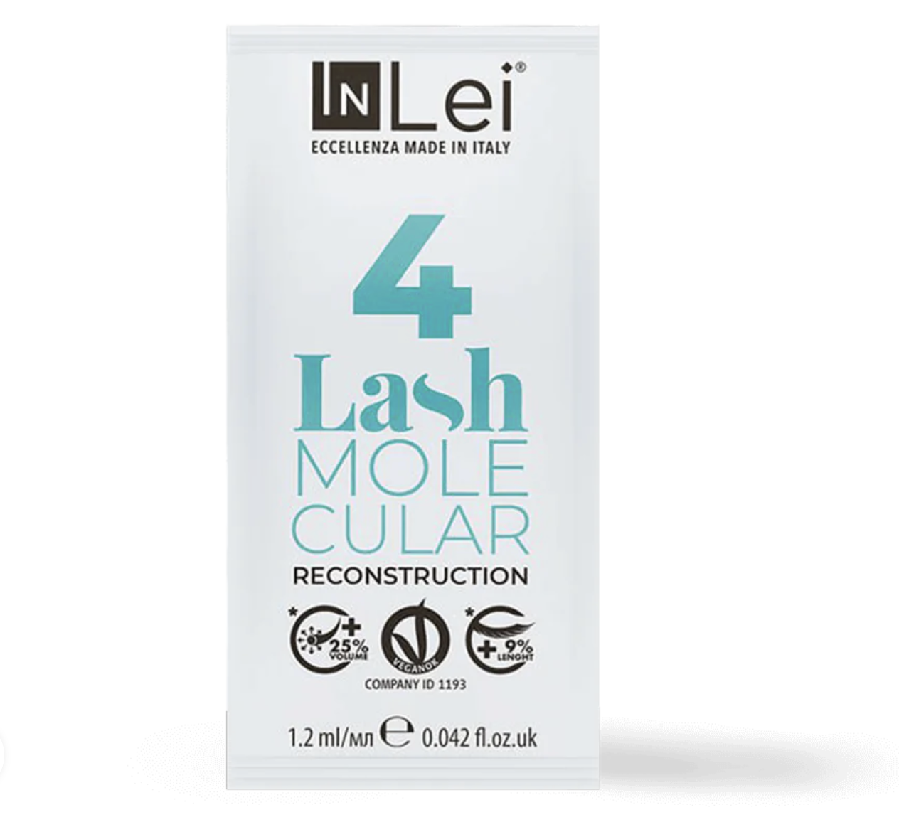 InLei® “LASH MOLECULAR 4” rekonstrukcja molekularna do rzęs i brwi – saszetka 1,2ml