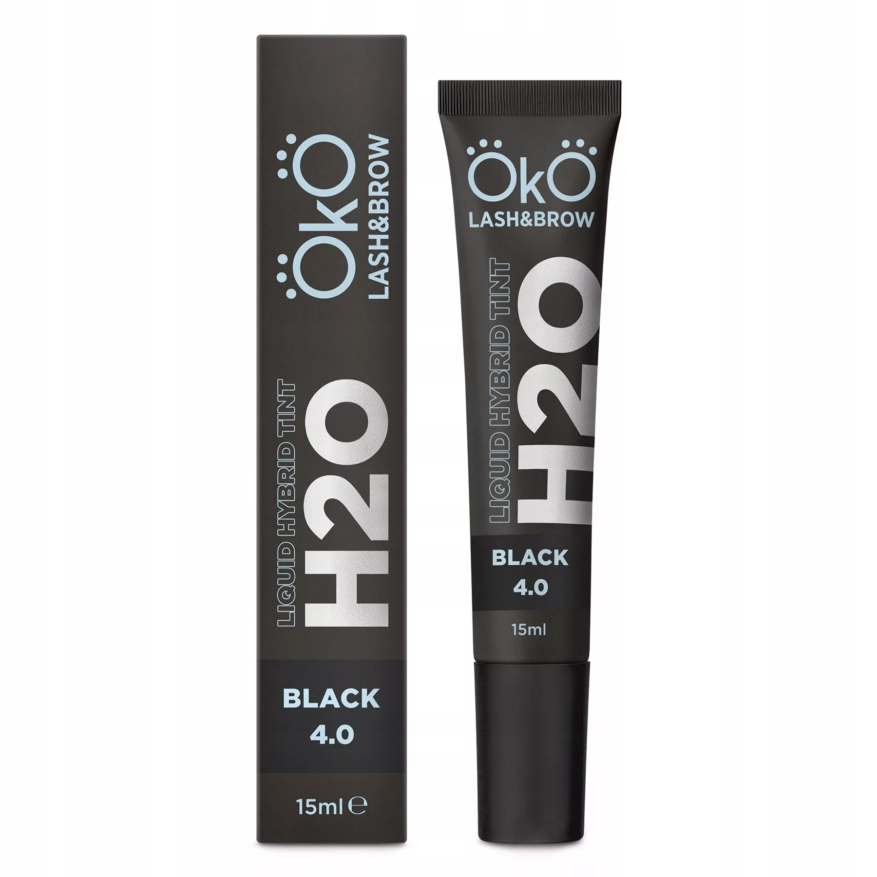 Farba do brwi i rzęs OkO H20 Liquid Hybrid Tint Black 4.0, 15 ml farbka