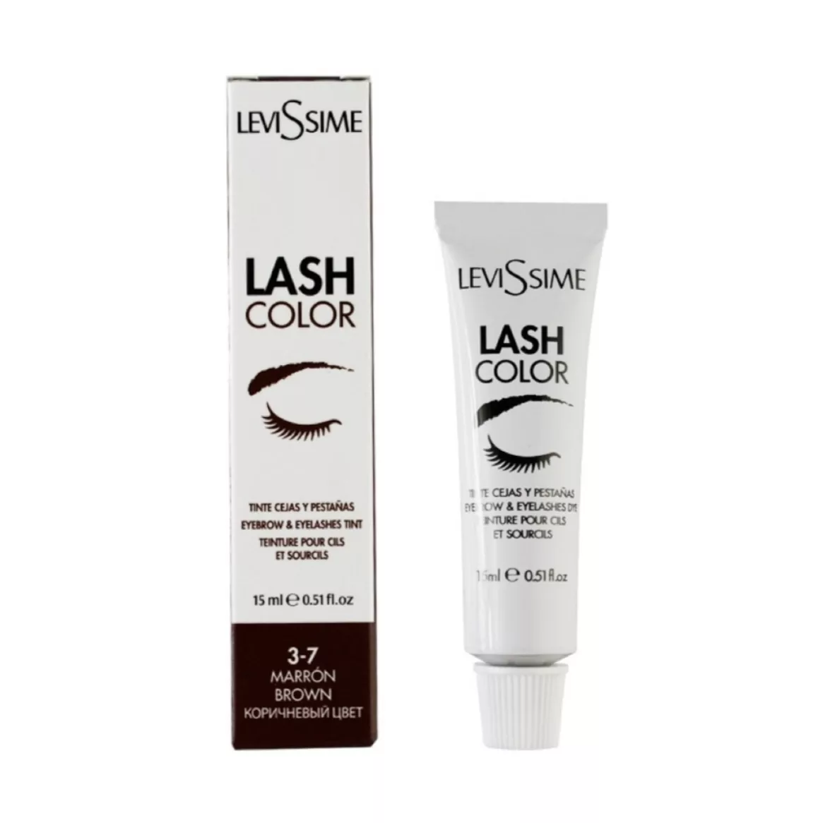 Lash Color Farba do rzęs Levissime brązowa 3-7 marrón brown farbka