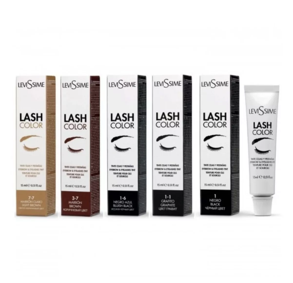 Lash Color Farba do rzęs Levissime grafit 1-1 graphite farbka