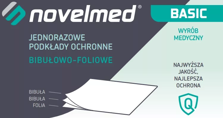 Prześcieradło podkład podfoliowany 50x50cm NIEBIESKI UNIVEL BASIC
