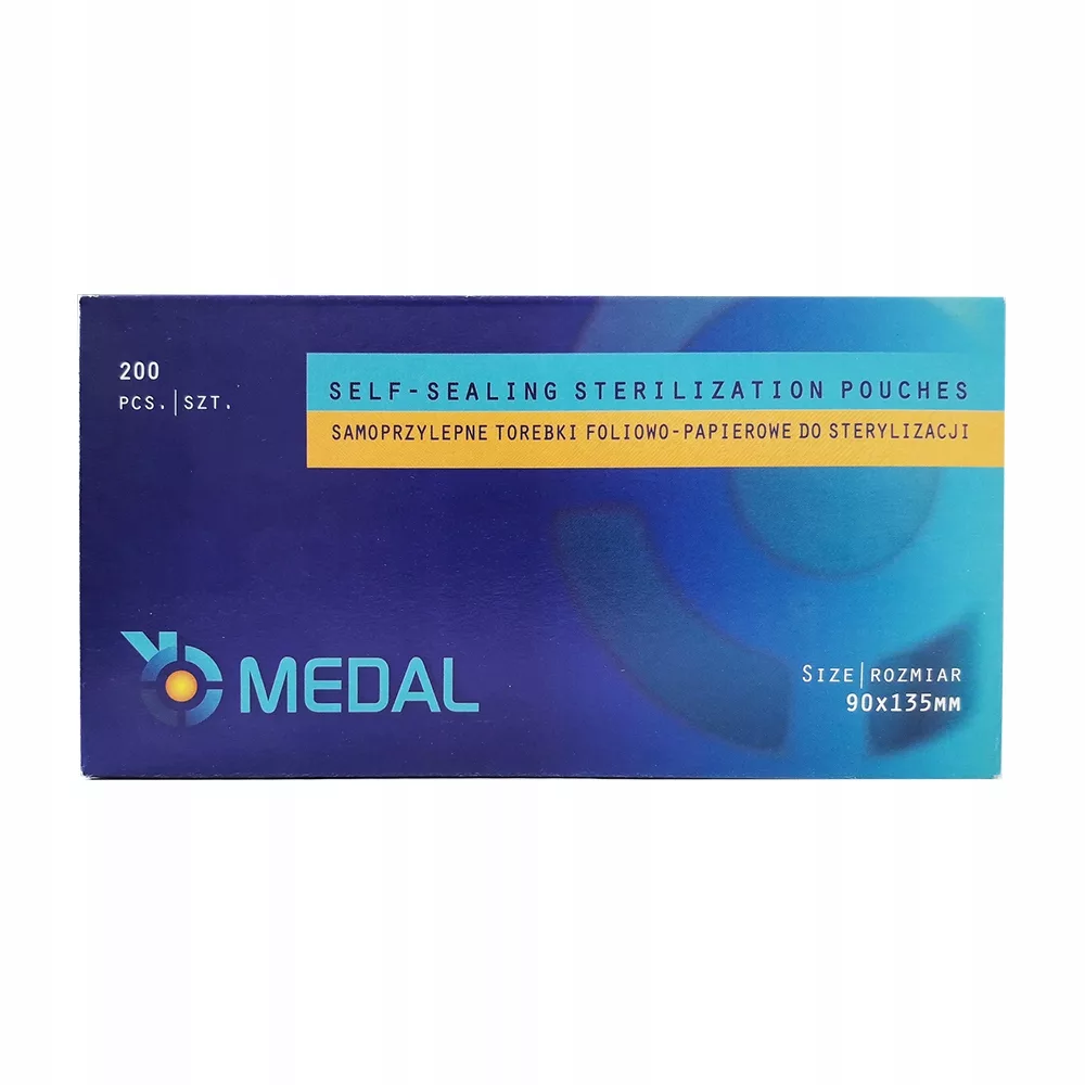1 szt Torebka do sterylizacji 90x135mm MEDAL samoprzylepna