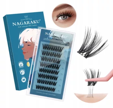 Rzęsy bondingowe NAGARAKU MIX 10-16mm DIY wielokrotnego użytku Z KLEJEM