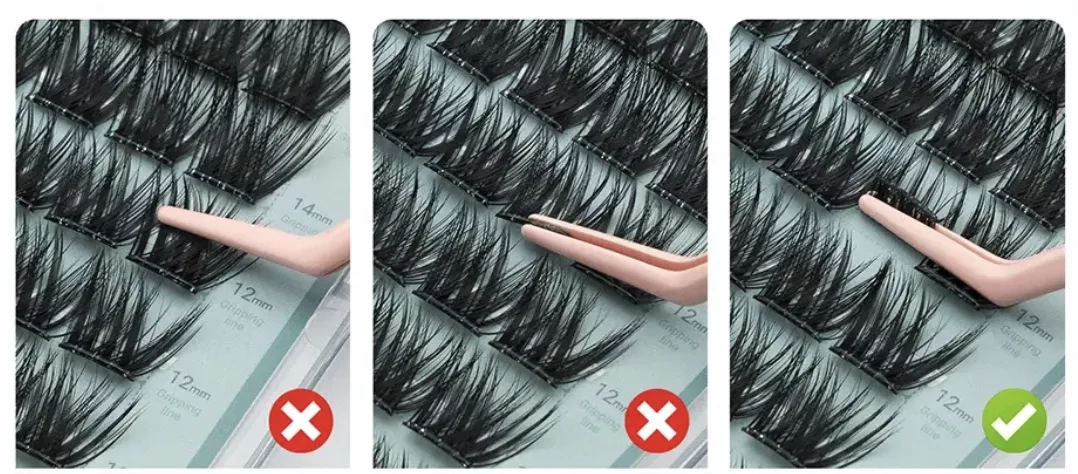 Rzęsy bondingowe NAGARAKU MIX 10-16mm DIY wielokrotnego użytku Z KLEJEM