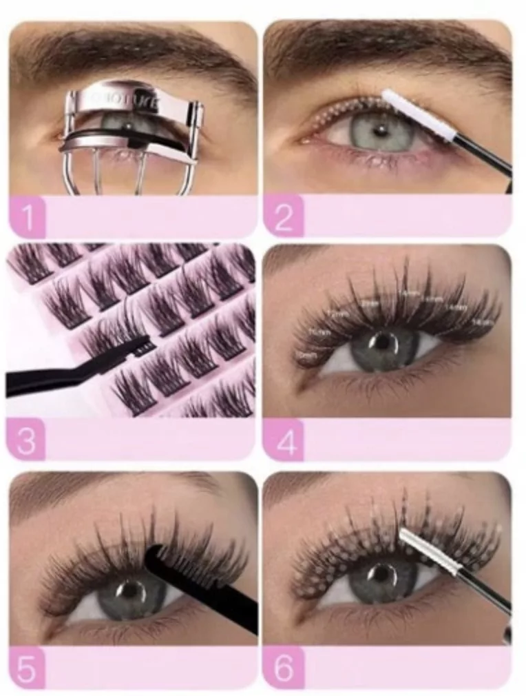 Rzęsy Bondingowe 200 szt Bonding Lash Zestaw Startowy + Akcesoria