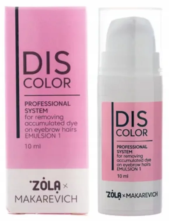 ZOLA system do usuwania nagromadzonego barwnika z włosków brwiowych step 1