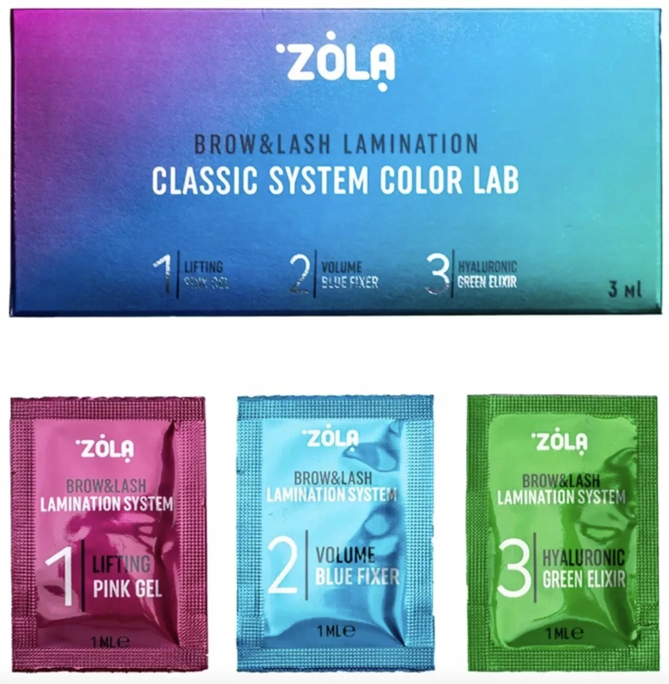 Żel do laminacji rzęs i brwi ZOLA Color Lab 01 Lifting Pink Gel 10 ml