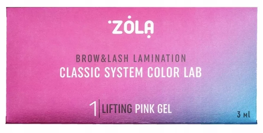 Żel do laminacji rzęs i brwi ZOLA Color Lab 01 Lifting Pink Gel 3ml