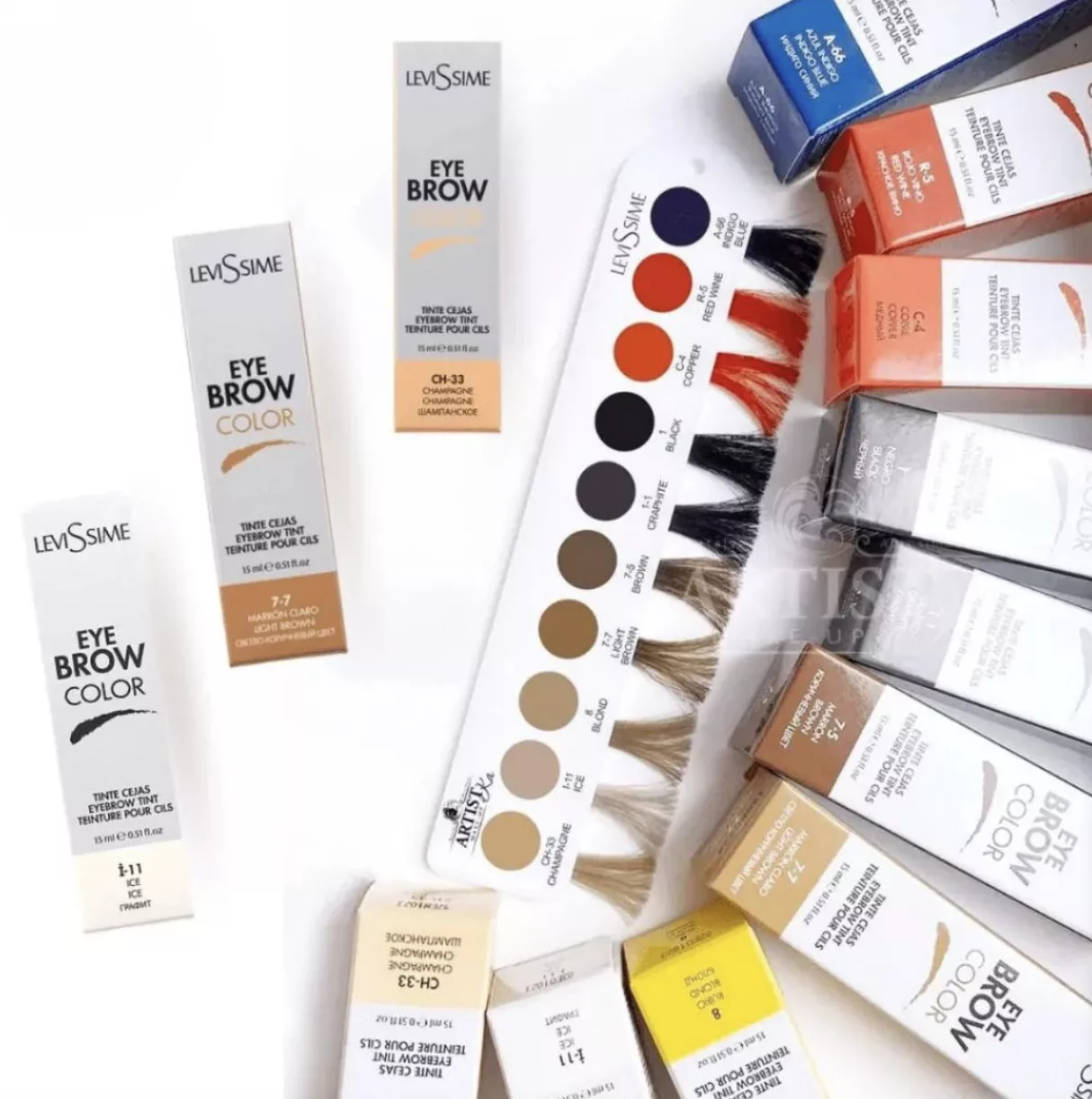 Farba do brwi Eye Brow Color Levissime brąz brown marron